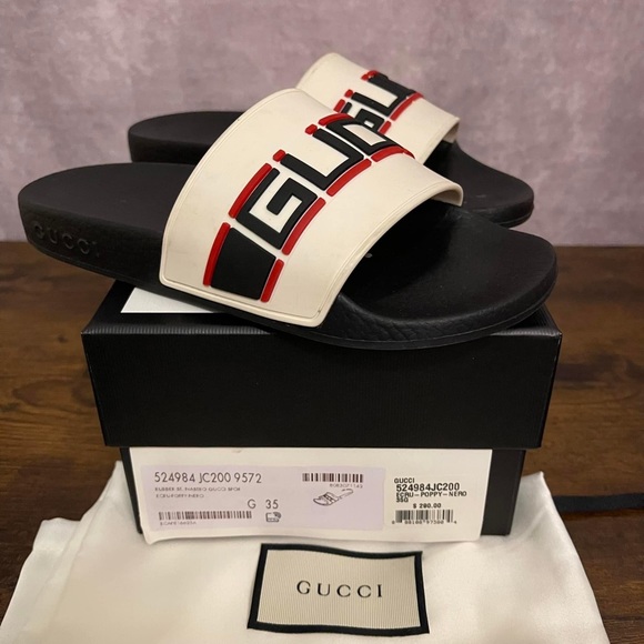 Gucci Shoes Authentic White Gucci Slides For Women Poshmark